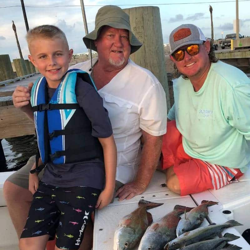 Family Fishing Galveston Flounder